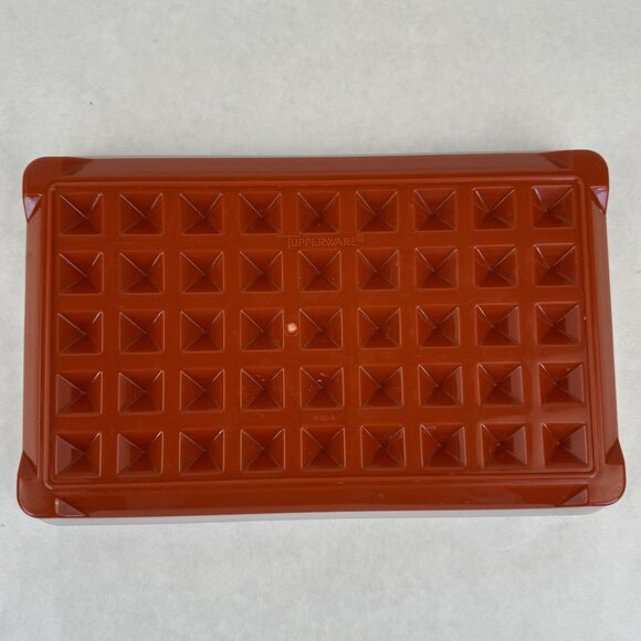 Vintage Tupperware Meat Keeper 1292-3 Marinade Tenderizer Tray Paprika With Lid - Picture 2 of 12